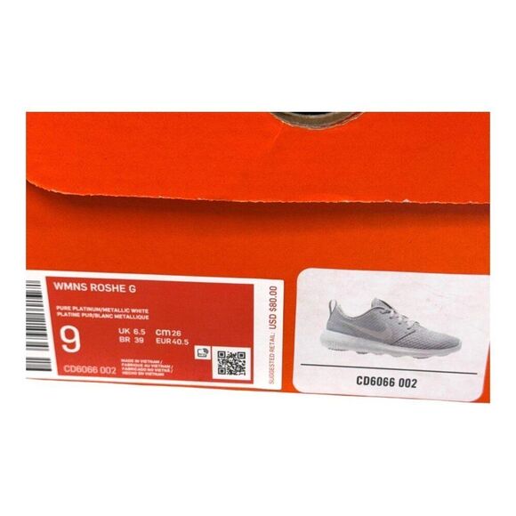 Nike Roshe G Golf Shoes AA1837-002 Men's Size 9 Gray Pure Platinum With Box READ - Picture 15 of 15